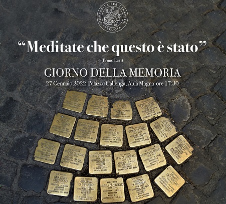 Giorno della Memoria Università per Stranieri 2022 locandina