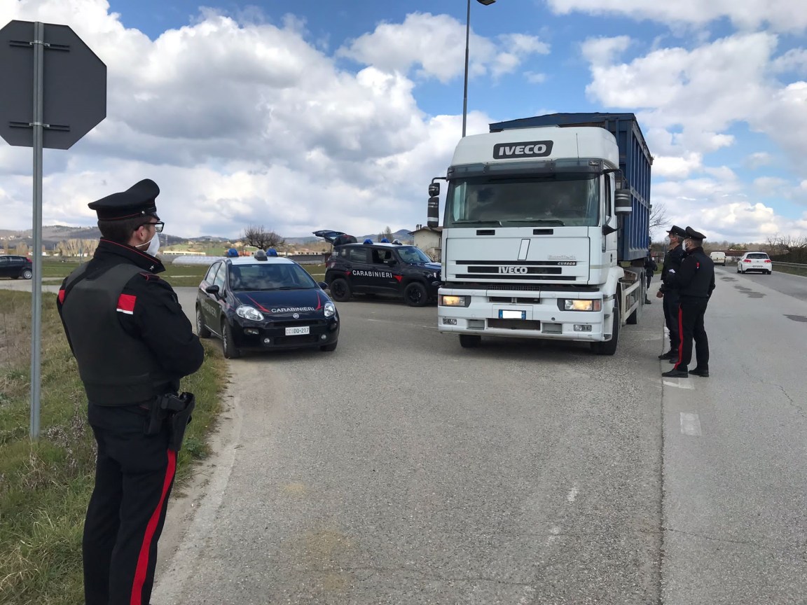 carabinieri di Città di Castello fermo furgone