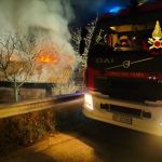 vigili del fuoco di Gaifana incendio casetta di legno