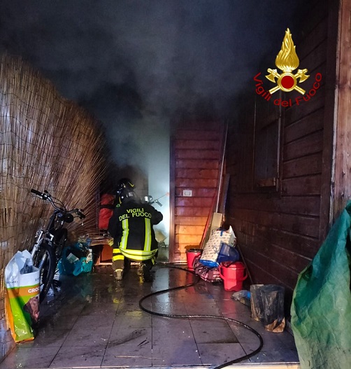 Sul posto i pompieri di Gaifana affiancati dai colleghi di Perugia e Foligno