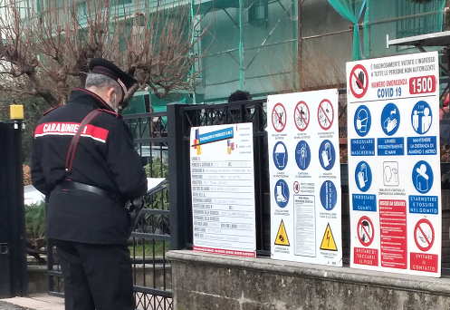 carabinieri Gubbio cantiere edile