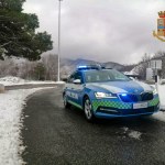polizia stradale Città di Castello neve