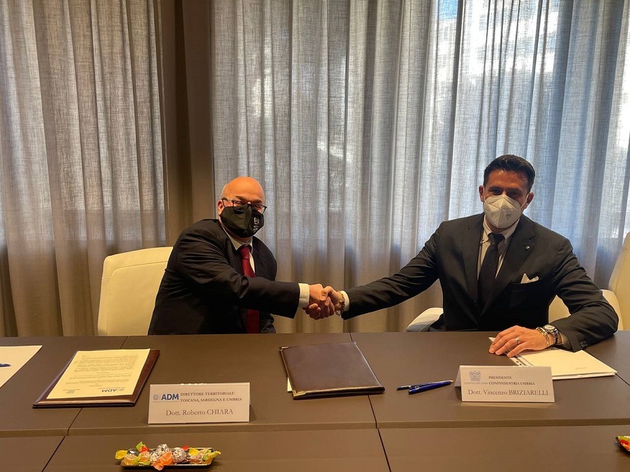 sottoscrizione del Protocollo di intesa tra Adm e Confindustria Umbria