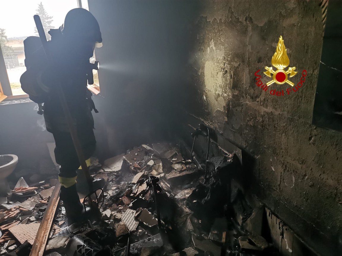 Pompieri Trevi incendio
