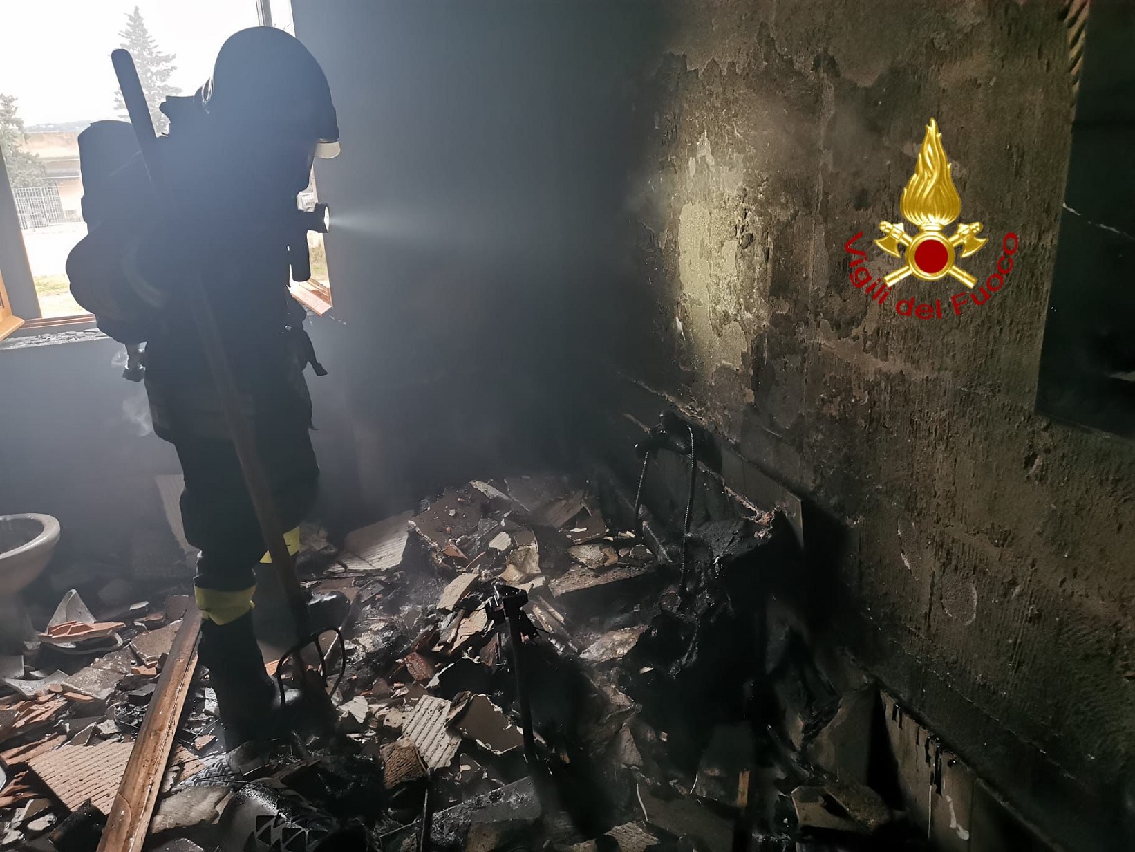 Pompieri Trevi incendio