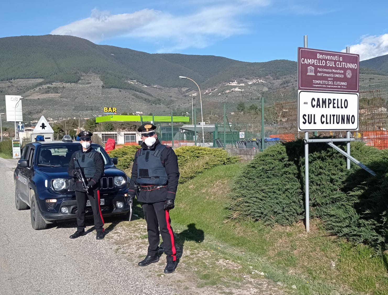 carabinieri a Campello sul Clitunno