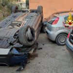 Si ribalta con la macchina lungo la via: incidente a Corciano