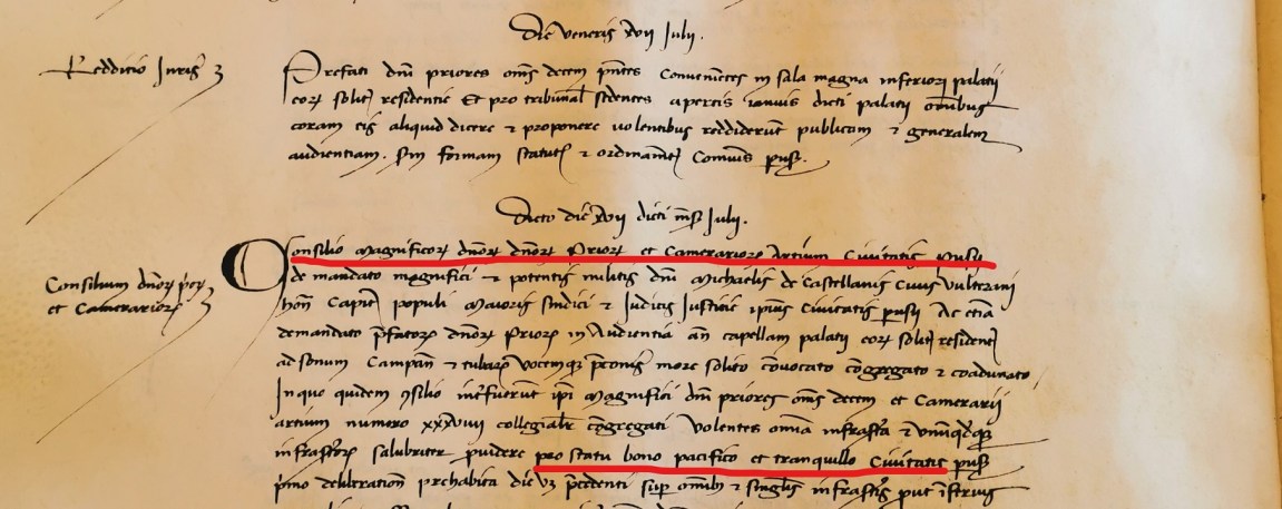 riformanza comunale datata 19 luglio 1416