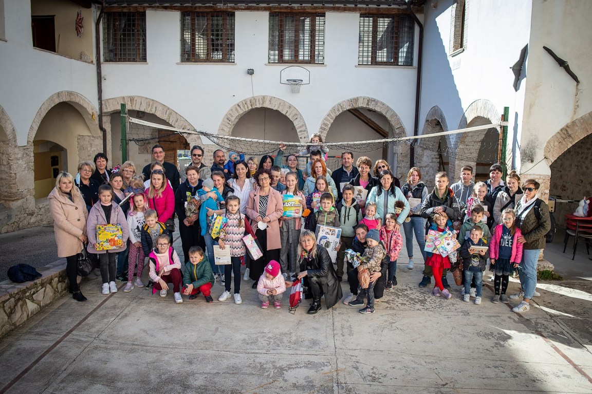 Incontro Festival dei Due mondi e famiglie ucraine