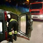 Incidente a Petrella: auto si ribalta sulla strada e urta un pedone