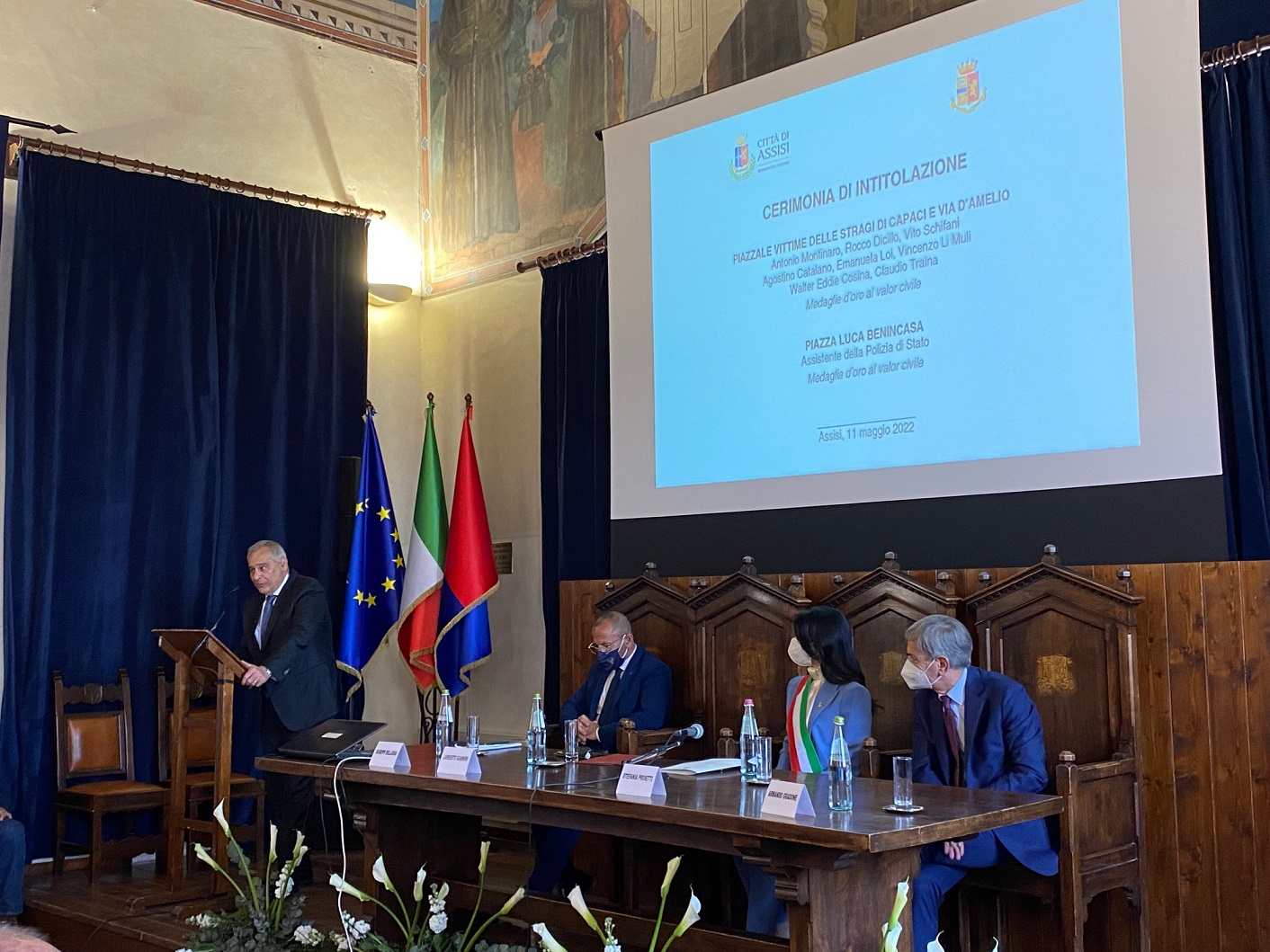 intitolazione piazze vittime delle stragi di Capaci e Via D’Amelio e di Luca Benincasa