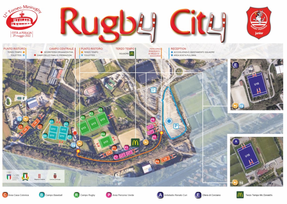 Mappa Toreno Minirugby Perugia