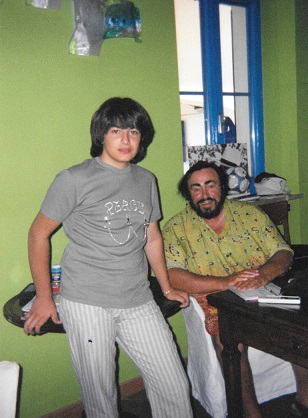 Stefano Gagliardi e Luciano Pavarotti