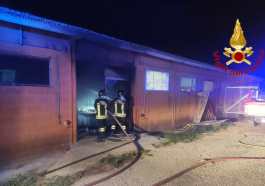 Incendio capannone Acquasparta