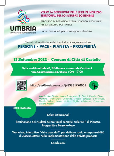 "Forum territoriali per lo sviluppo sostenibile locandina Città di Castello