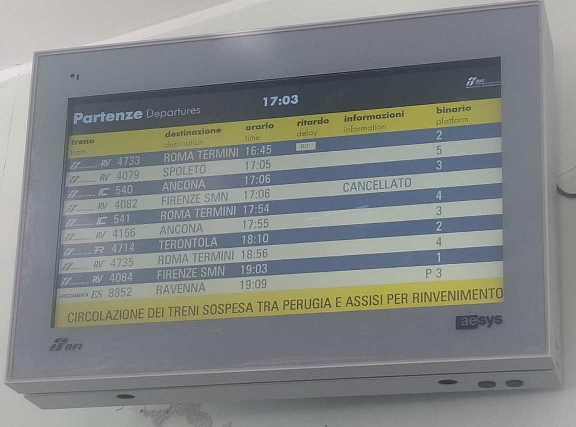 pannello pg terontola interruzione