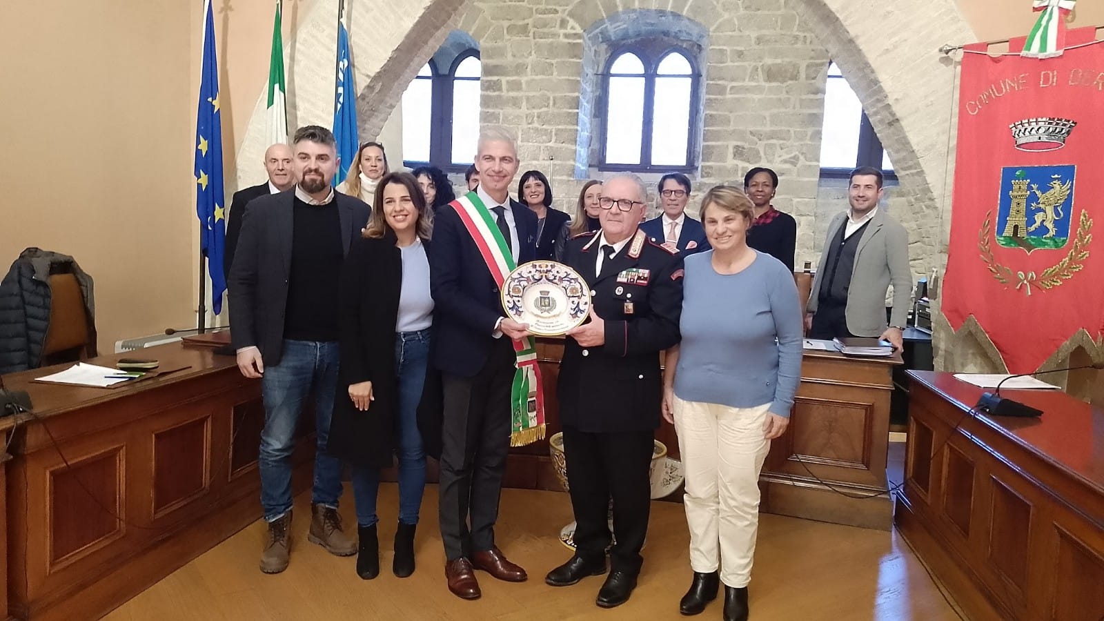 A Deruta la cerimonia di saluto per il luogotenente Alfredo Pio De Rosa