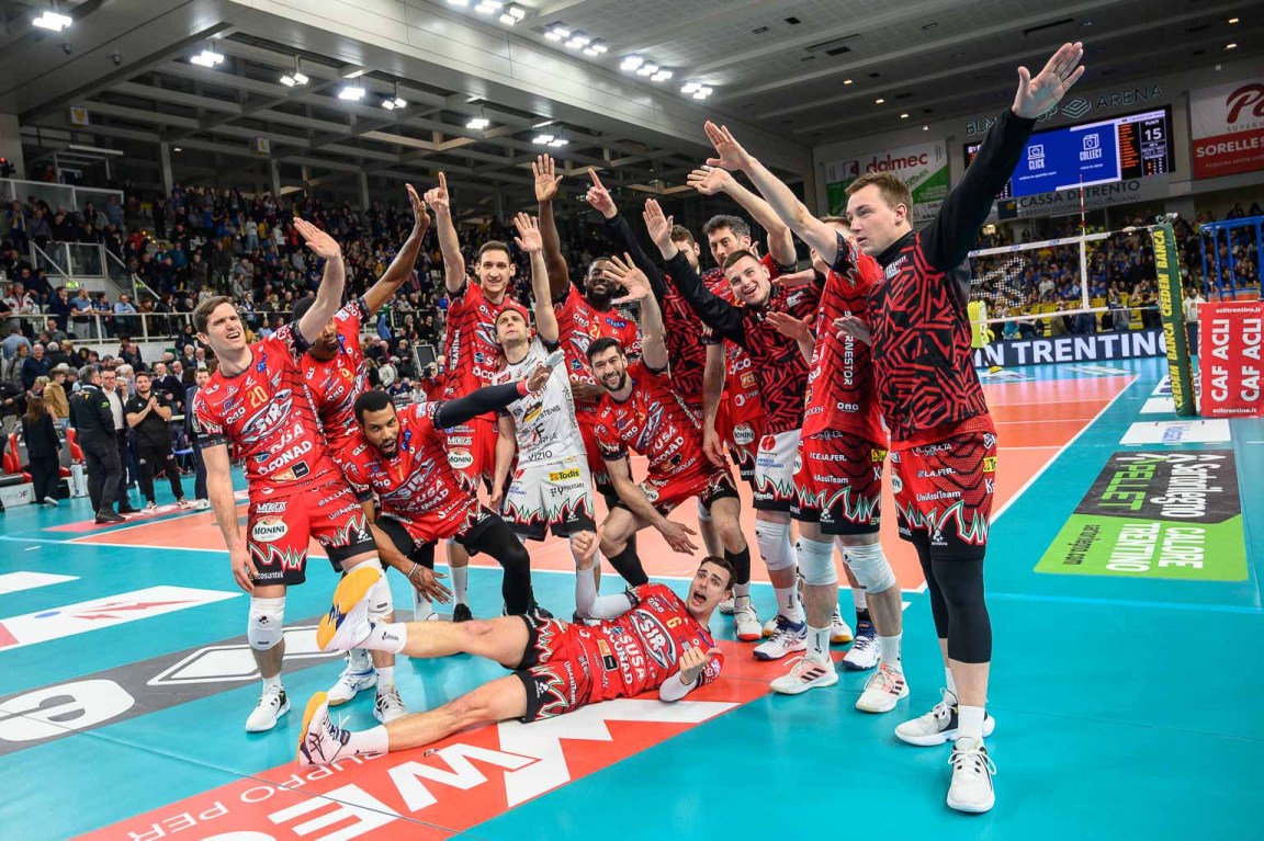 Sir Safety Susa Perugia festeggia la vittoria