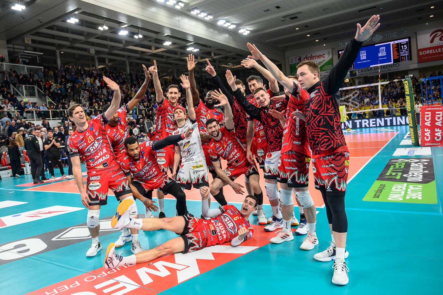Sir Safety Susa Perugia festeggia la vittoria