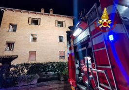 incendio a Gubbio palazzina