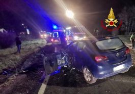 frontale nella notte a Ponte San Giovanni