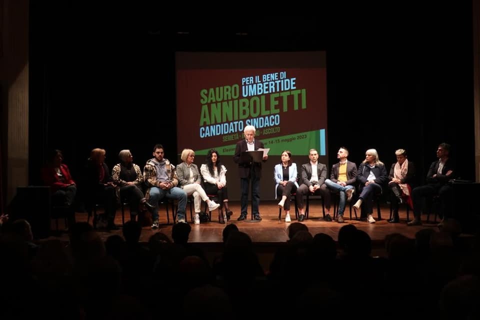 presentazione del candidato sindaco a Umbertide Sauro Anniboletti
