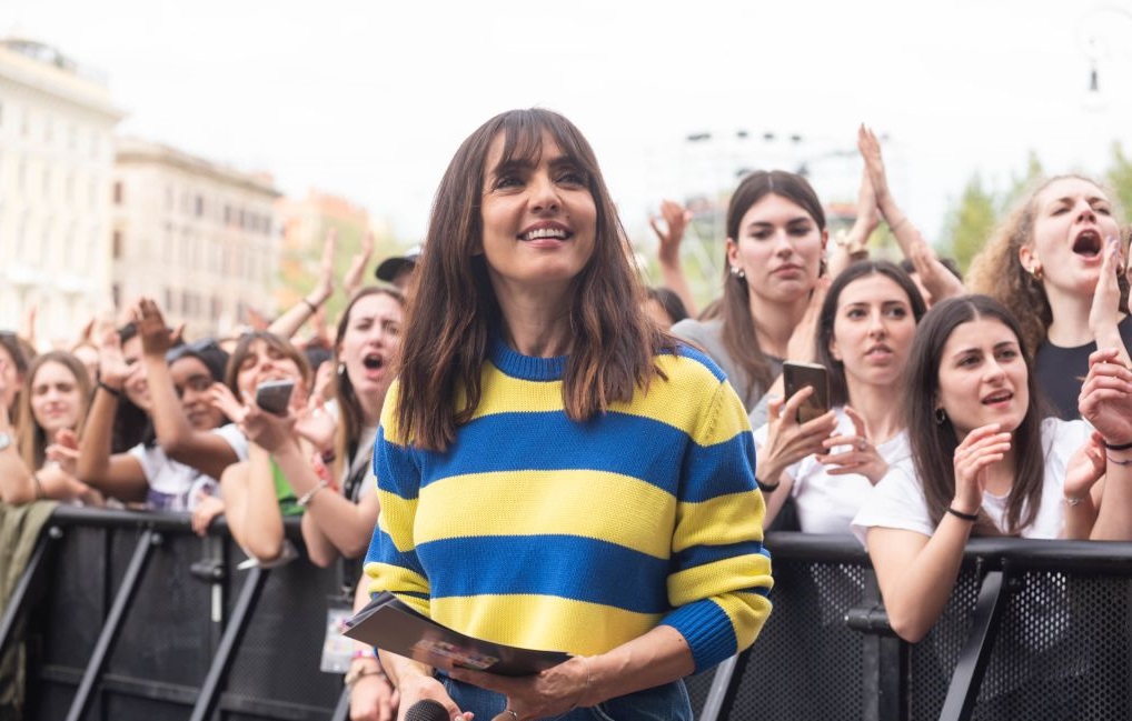 Ambra Angiolini sul palco di 1M2022_foto di Marta Ferro