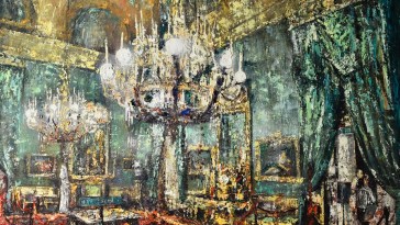 Massimo Giannoni_Interno italiano, 2022. Olio su tela