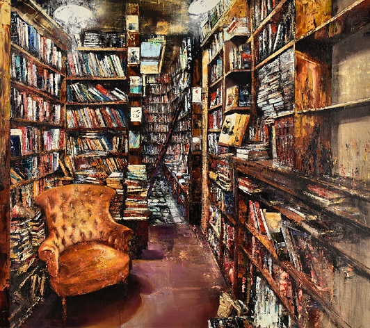 Massimo Giannoni_Poltrona gialla, 2023. Olio su tela, 150 x 170 cm