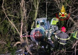 Trattore ribaltato Valfabbrica