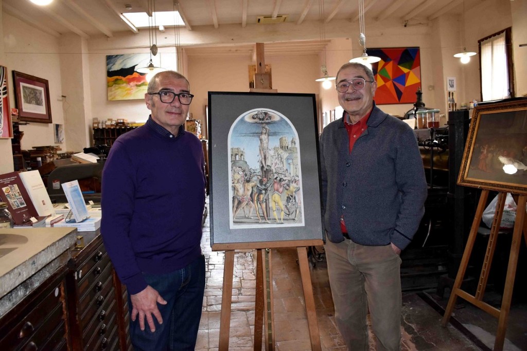 riproduzione della pala del Martirio di San Sebastiano