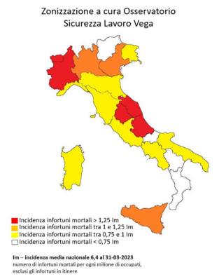 umbria zona rossa incidenti lavoro inizio 2023
