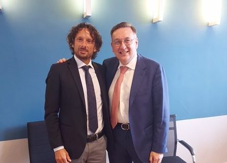simone monotti con il presidente