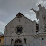 La facciata della basilica di San Benedetto libera (foto Valeria Jucci)