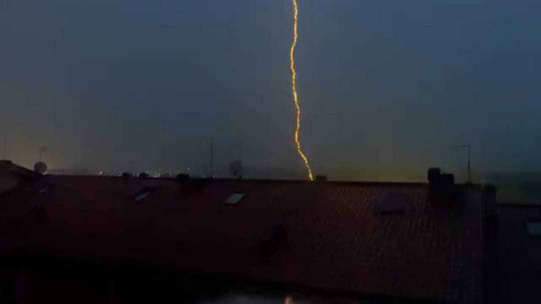 Foto ripresa dal video pubblicato su Perugia Meteo