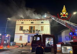 incendio tetto Colombella