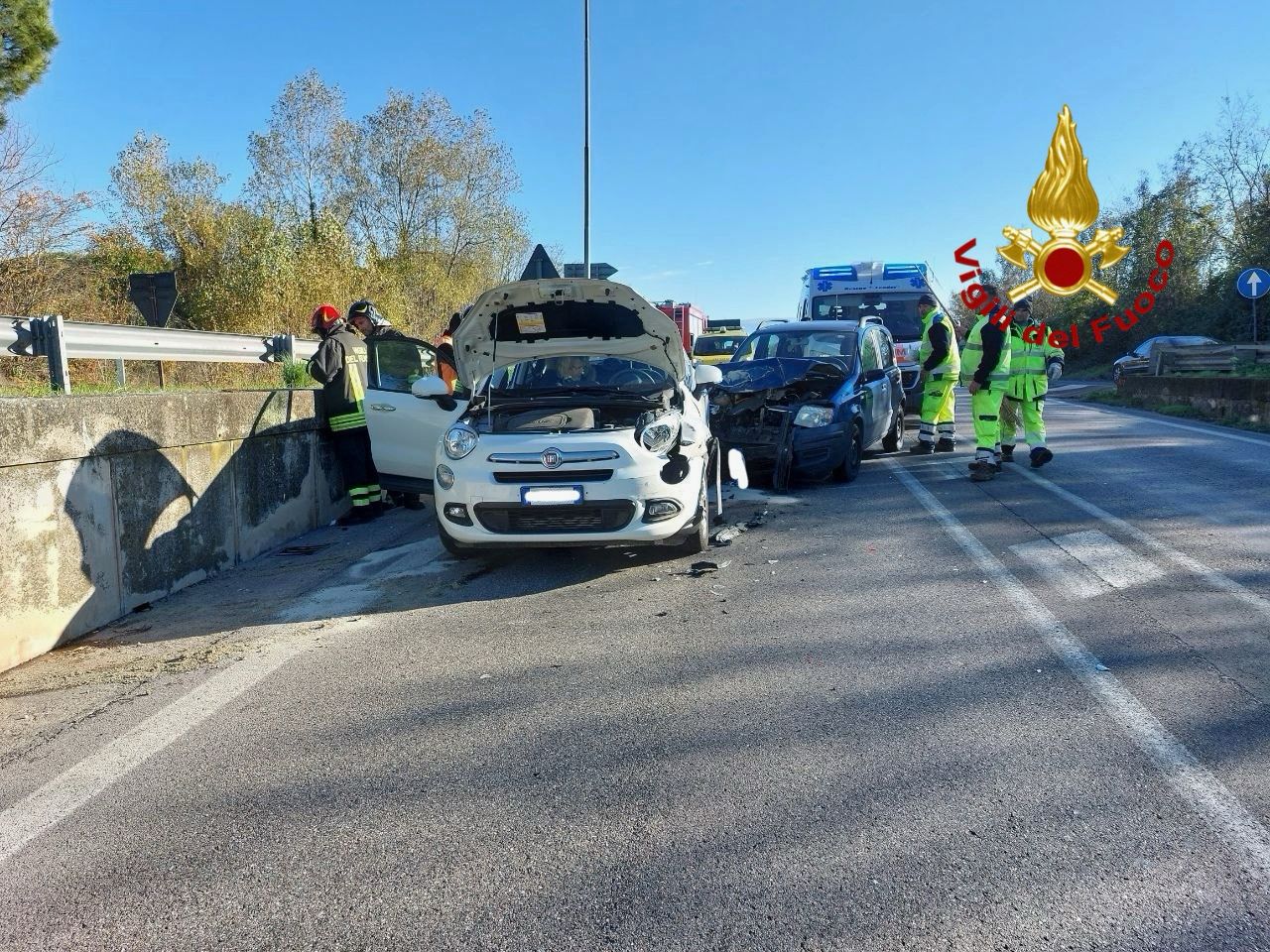 Incidente stradale allo svincolo di Collestrada