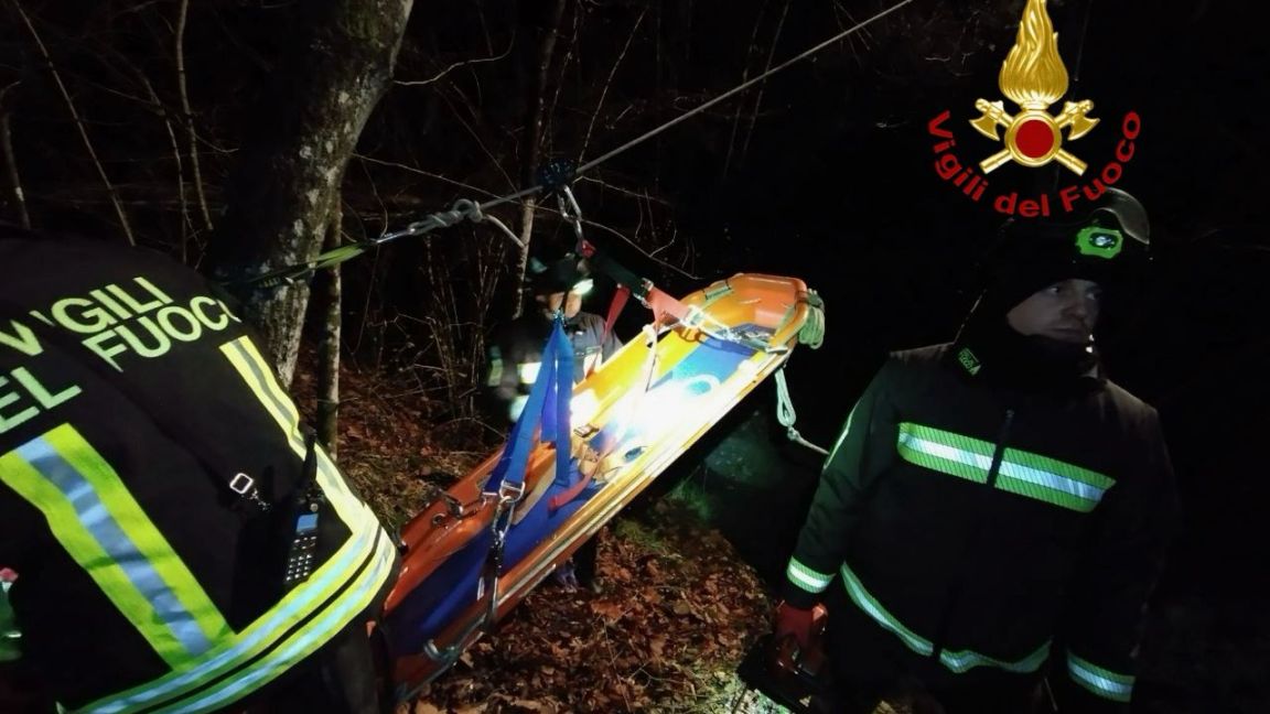 Recupero corpo nel fiume della Gola del Bottaccione