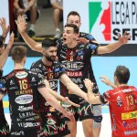 Sir Susa Vim Perugia x Allianz Milano 27.gen.2024 semi finale Coppa Italia durante Sir Susa Vim Perugia - Allianz Milano, Semifinale Del Monte® Coppa Italia SuperLega - Pallavolo Maschile, Volley Volleyball presso Unipol Arena Casalecchio di Reno, Bologna IT, 27 gennaio 2024. Foto: Michele Benda [riferimento file: 2024-01-27/0P5A8455]