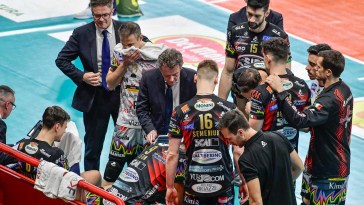 Sir Susa Vim PERUGIA vs Rana VERONA, 7ª giornata girone di ritorno regular season Superlega Credem Banca - Campionato italiano di Pallavolo Maschile - Volley Volleyball presso PalaBarton Perugia IT, 11 febbraio 2024. Foto: Michele Benda [riferimento file: 2024-02-11/_MB53422]