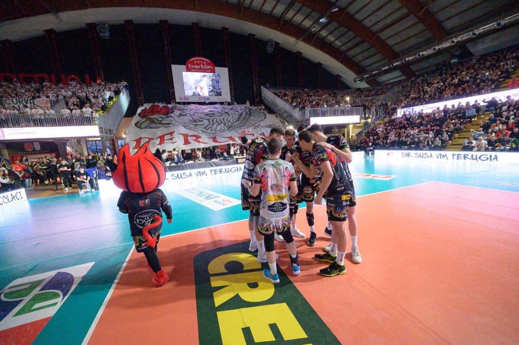 Sir Susa Vim PERUGIA vs Itas TRENTINO, 11ª giornata girone di ritorno regular season Superlega Credem Banca - Campionato italiano di Pallavolo Maschile - Volley Volleyball presso PalaBarton Perugia IT, 25 febbraio 2024. Foto: MICHELE BENDA [riferimento file: 2024-02-25/_MB60430]