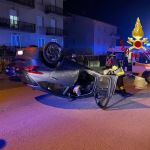 auto ribaltata Umbertide