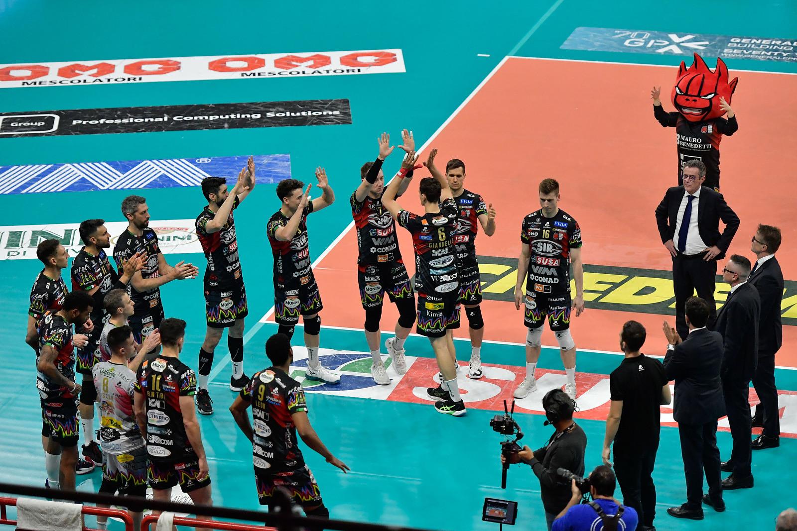 Sir Susa Vim PERUGIA vs Mint Vero Volley MONZA, Gara 3 Finale Scudetto Play-Off Superlega Credem Banca - Campionato italiano di Pallavolo Maschile - Volley Volleyball presso PalaBarton Perugia IT, 25 aprile 2024. [ID: 20240425/_MB58278] Foto: Michele Benda