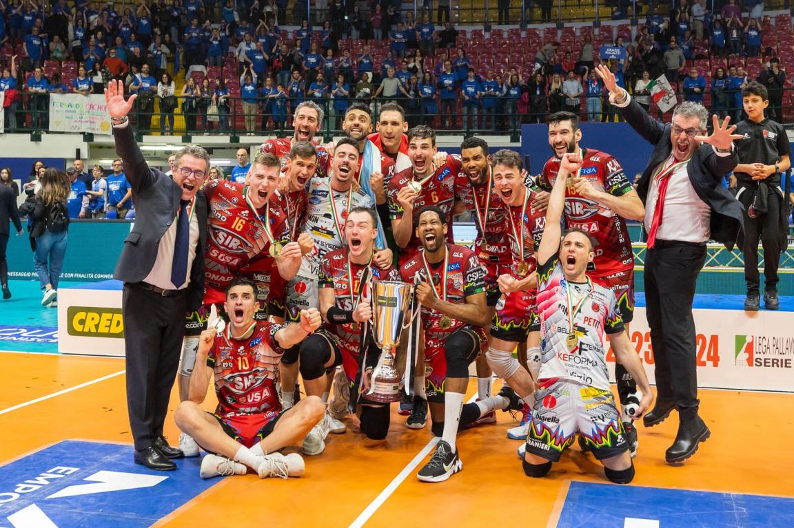 Mint Vero Volley MONZA vs Sir Susa Vim PERUGIA, Gara 2 Finale Scudetto Play-Off Superlega Credem Banca - Campionato italiano di Pallavolo Maschile - Volley Volleyball presso Opiquad Arena Mona IT, 28 aprile 2024. [ID: 20240428/_MB67956] Foto: MICHELE BENDA