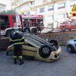 auto ribaltata a elce