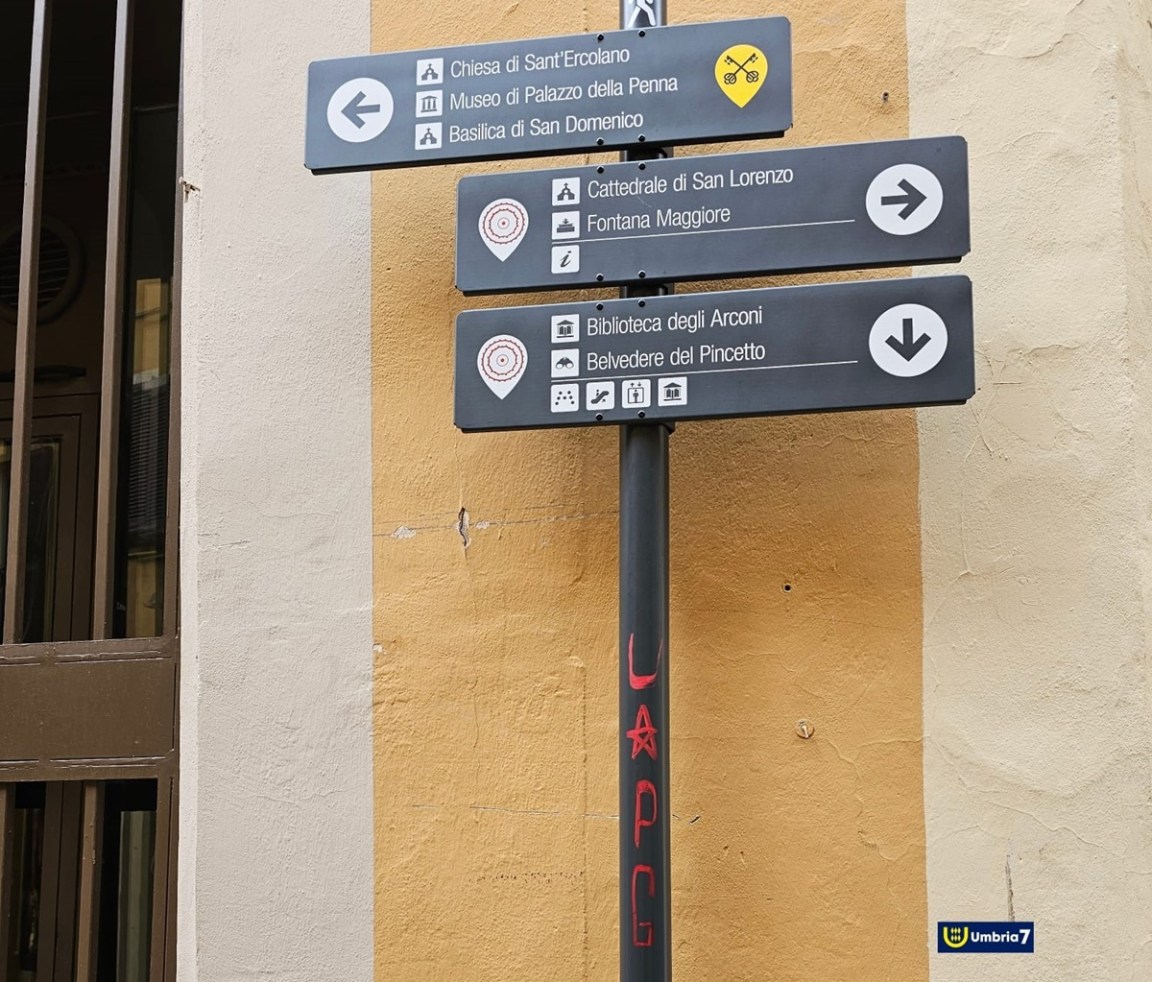 segnaletica turistica con scritte