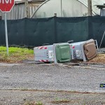 vento bidoni a terra