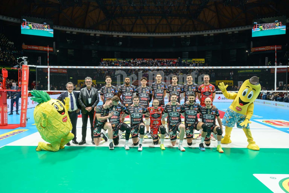 Sir Susa Vim PERUGIA vs Rana VERONA, semifinale DelMonte® Coppa Italia Superlega - Campionato italiano di Pallavolo Maschile - Volley Volleyball presso Unipol Arena Casalecchio di Reno, Bologna IT, 25 gennaio 2025. Foto: Michele Benda [riferimento file: 2025-01-25/_MB64025]