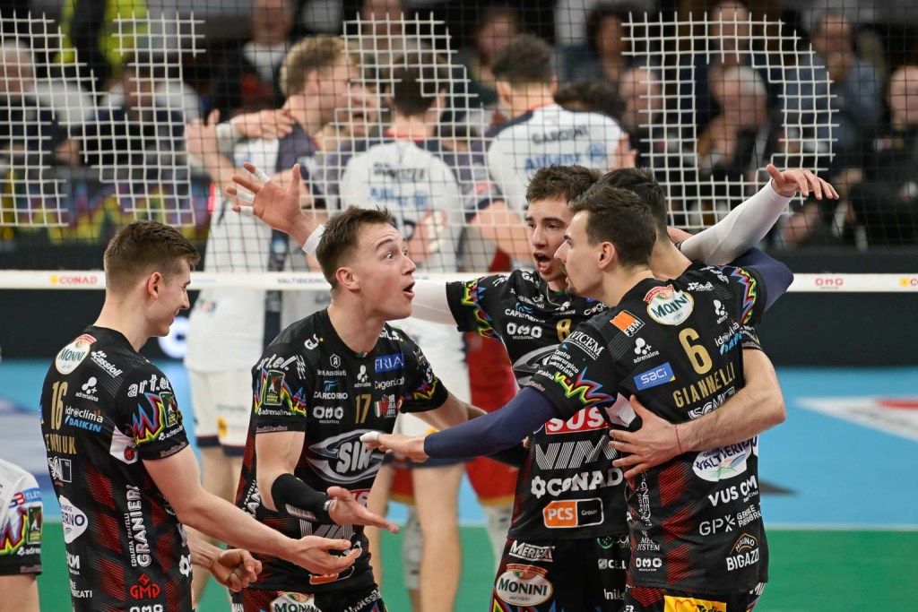 Sir Susa Vim PERUGIA vs Allianz MILANO, 20ª giornata (9ª di ritorno) regular season Superlega Credem Banca - Campionato italiano di Pallavolo Maschile - Volley Volleyball presso PalaBarton Perugia IT, 16 febbraio 2025. Foto: Michele Benda [riferimento file: 2025-02-16/_MB67546]