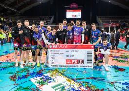 Sir Sicoma Monini PERUGIA vs Mint Vero Volley MONZA, Quarter-final 2 - CEV Champions League Volley 2025 | Men at PalaBartonEnergy Perugia IT, 20 marzo 2025. Photo ©2025 BENDA